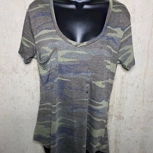 Camo White Crow v neck t shirt.